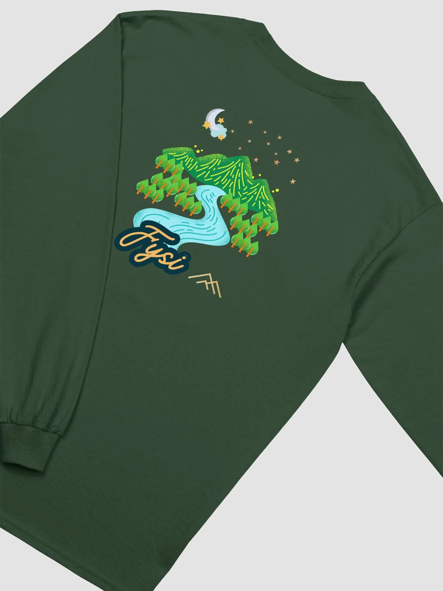 Evergreen long sleeve cotton t-shirt product image (4)