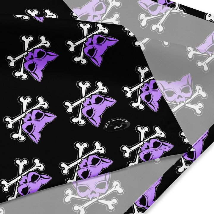 Blaque and Purple Kat Skull Bandana product image (2)