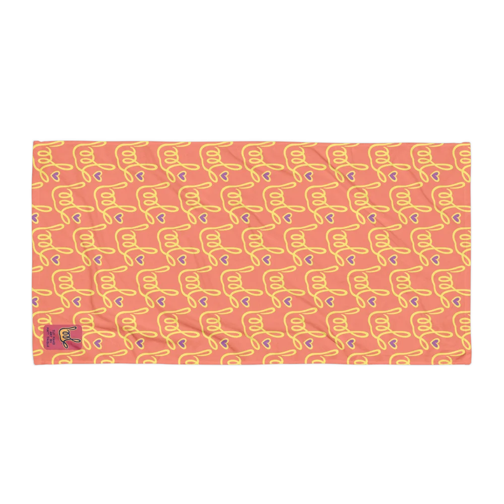 Forever ILY Coral Beach Towel product image (1)