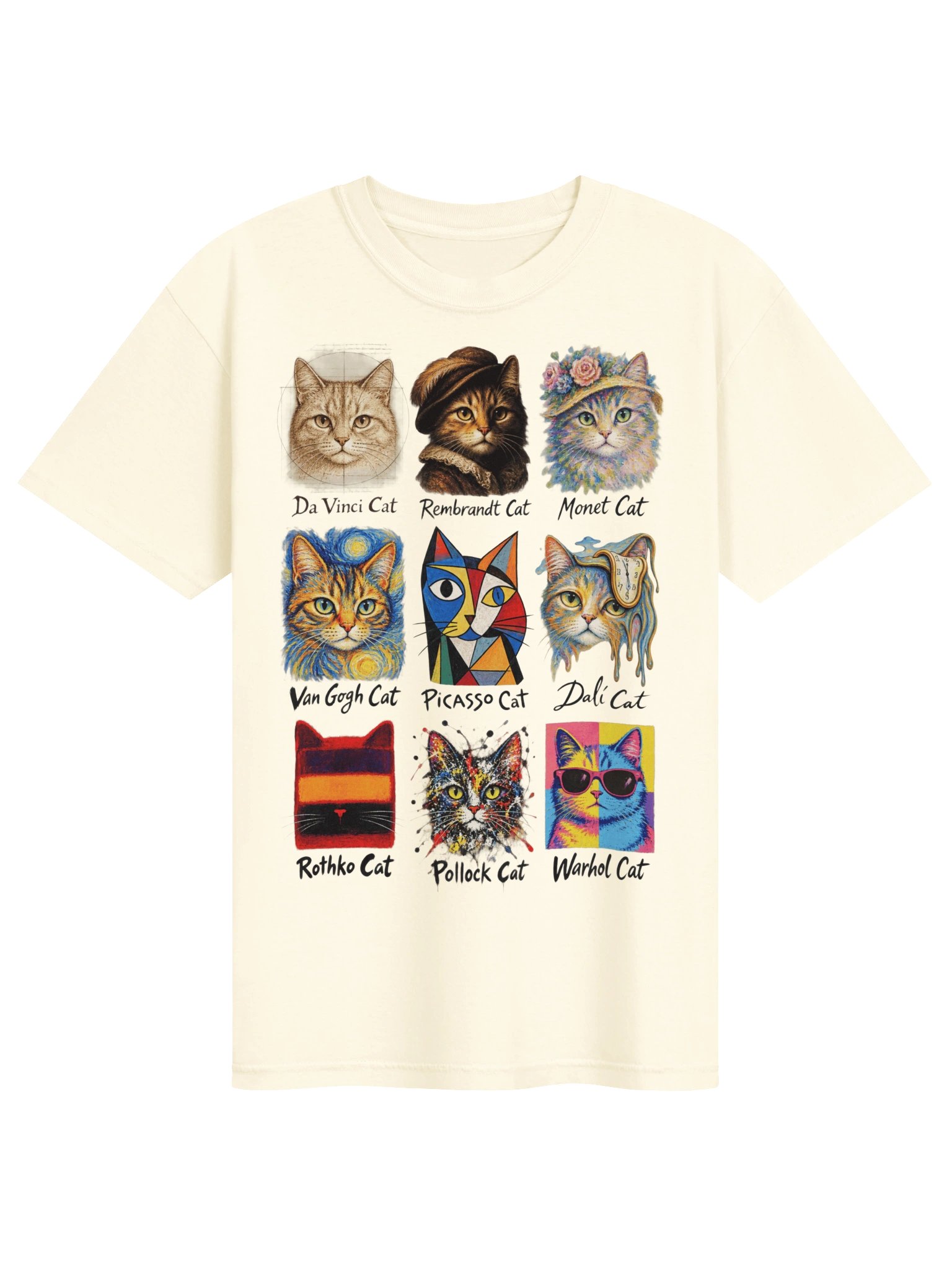 Comfort Colors® Famous Art History Painter Cat T-shirt Artistic Cat Portraits shirt product image (1)
