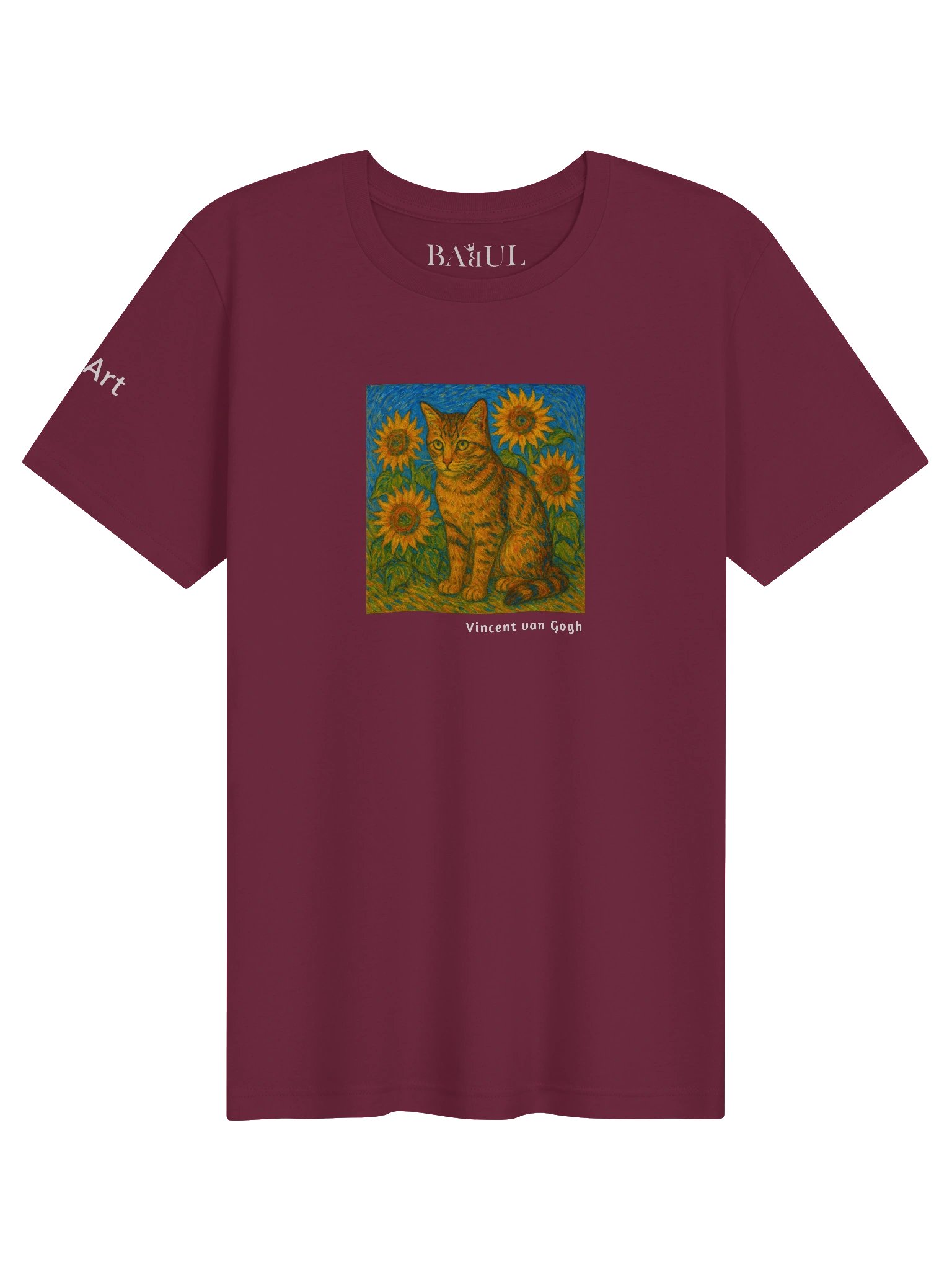 CATART Unisex Jersey Cat T-Shirt - Vincent van Gogh - Iconic Painting Reimagined with Cats product image (1)