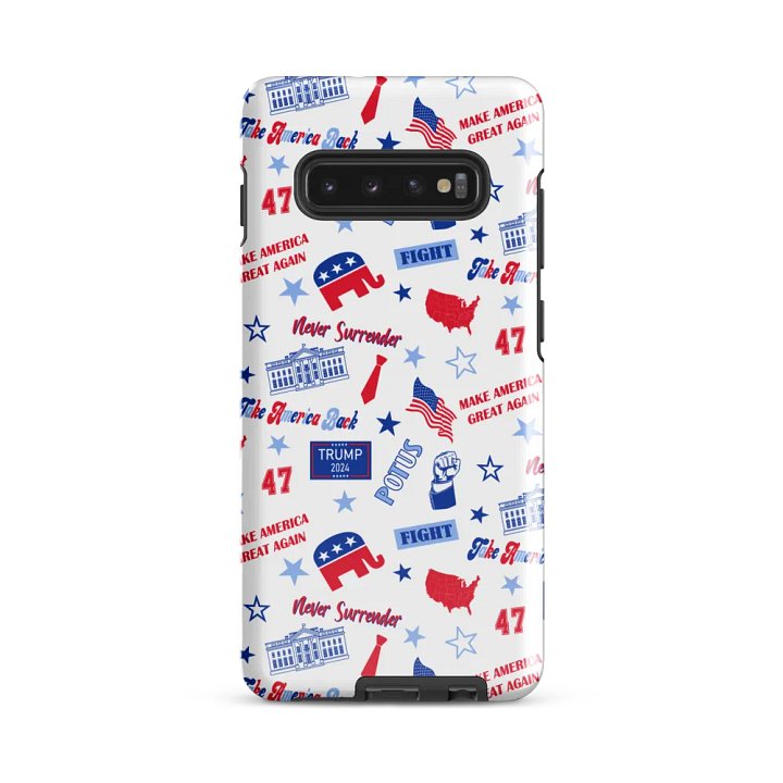 Trump 2024 Republican Patriot Make America Great Again White Pattern Phone Case for Samsung product image (2)