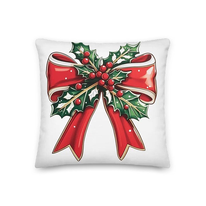 Holly Jolly Ribbon All-Over Print Pillow product image (1)