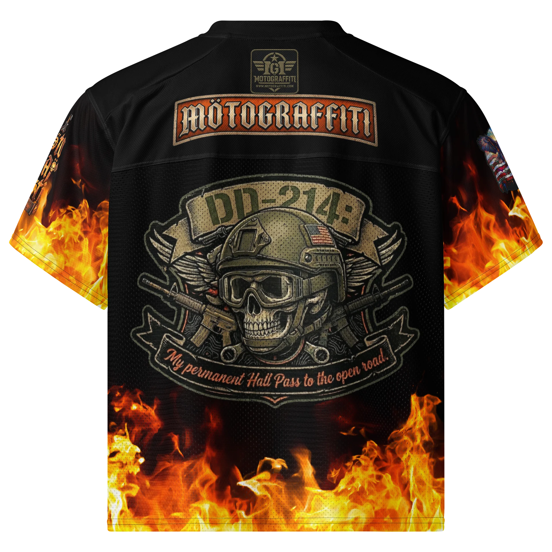 MötoGraffitti DD214 Football Jersey product image (2)