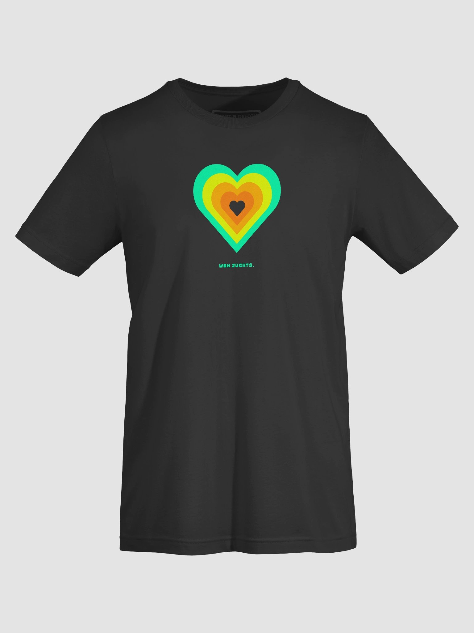 Cheeky heart T-Shirt "Wen juckts." - green orange product image (7)