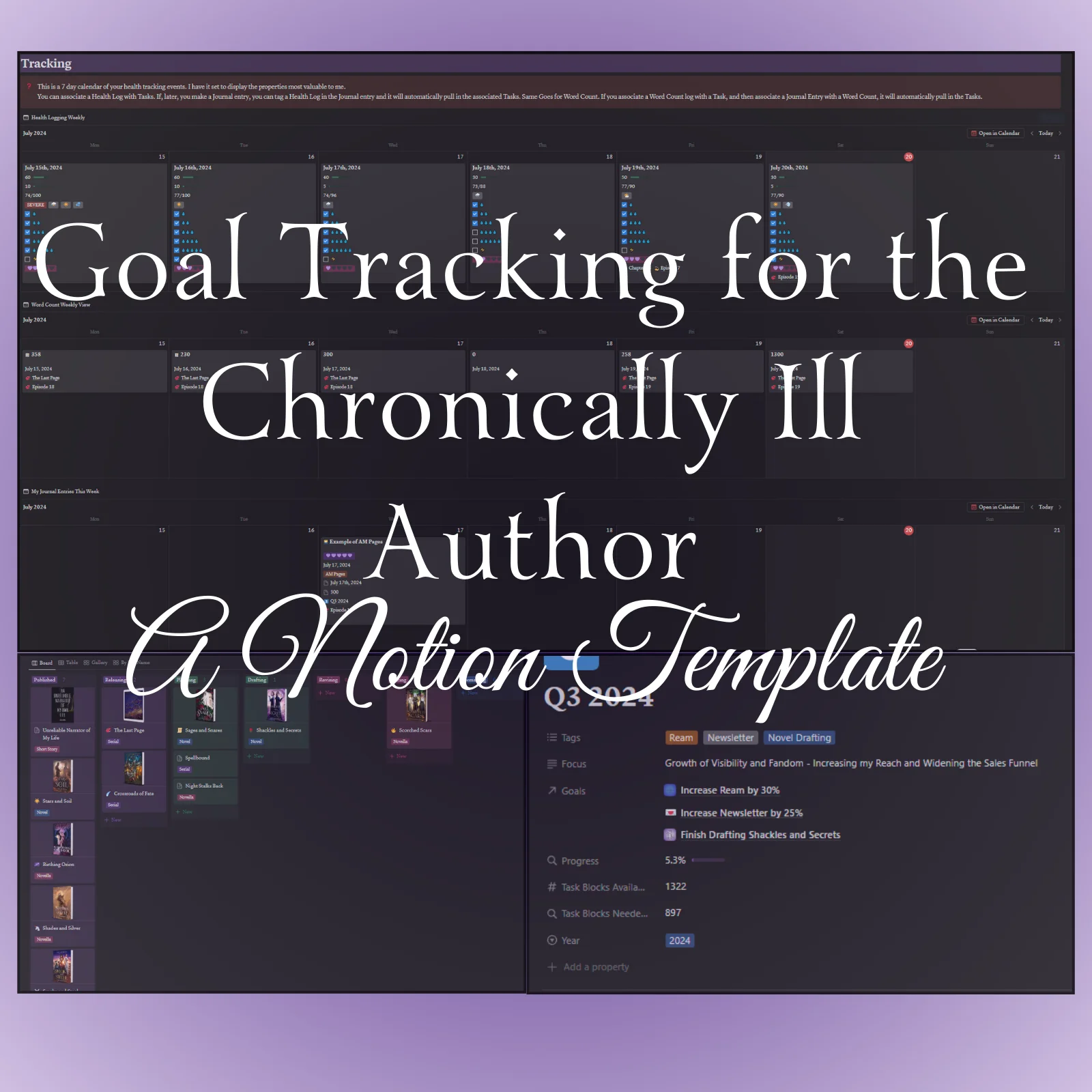 Chronically Ill Author Notion Template product image (3)