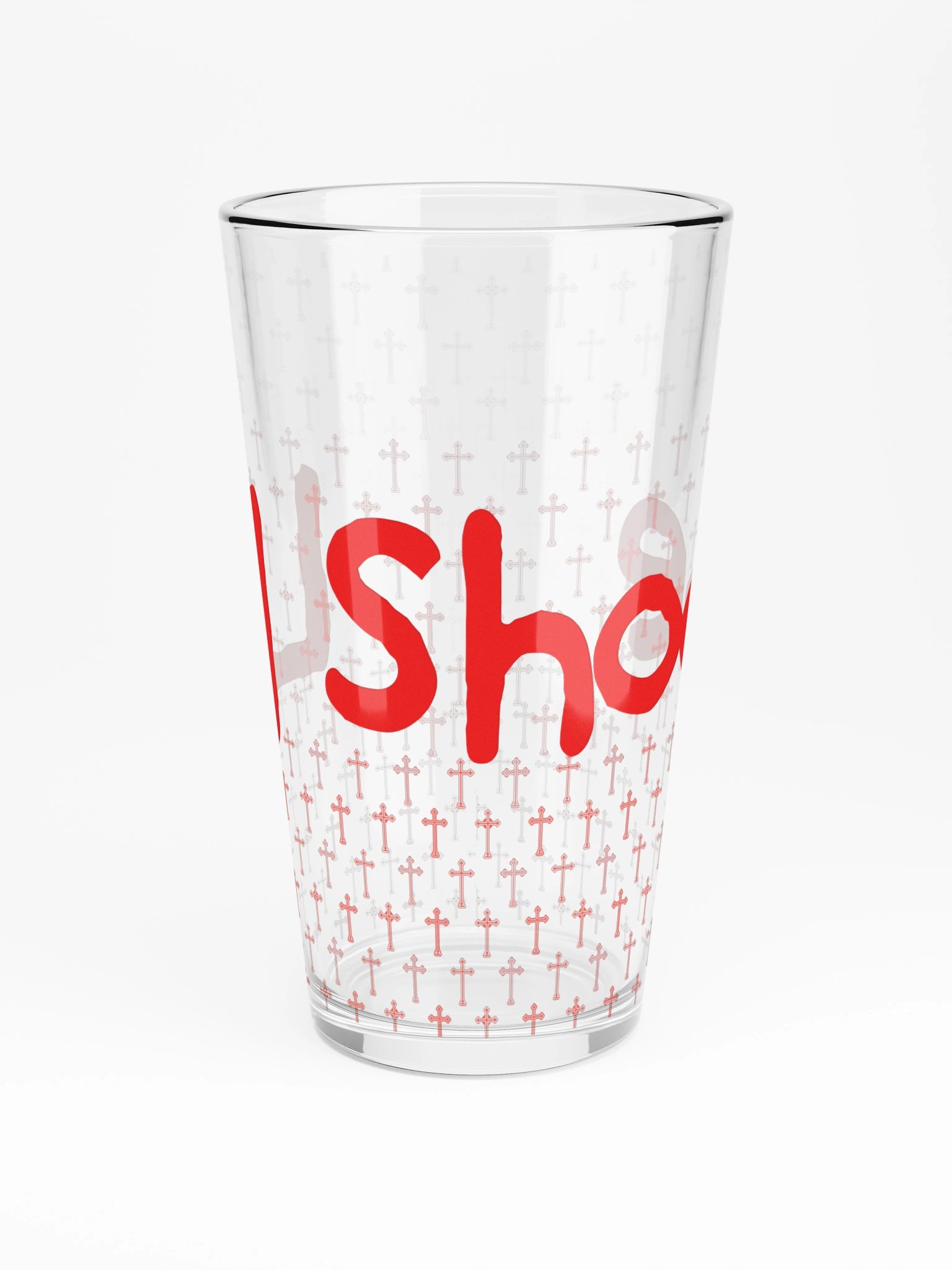 Lil Shooe Red Cross Pattern Glass product image (3)