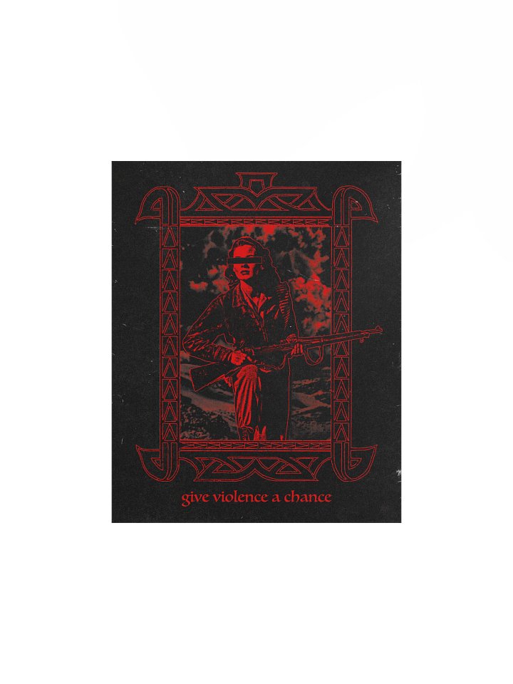"GIVE VIOLENCE A CHANCE" POSTER RED product image (1)