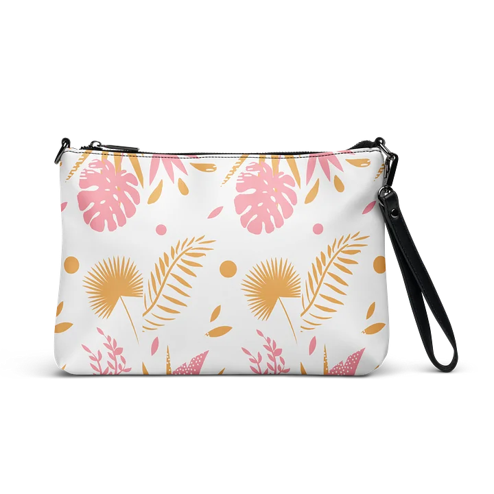 Pink Tropical Leaf Crossbody Bag product image (2)