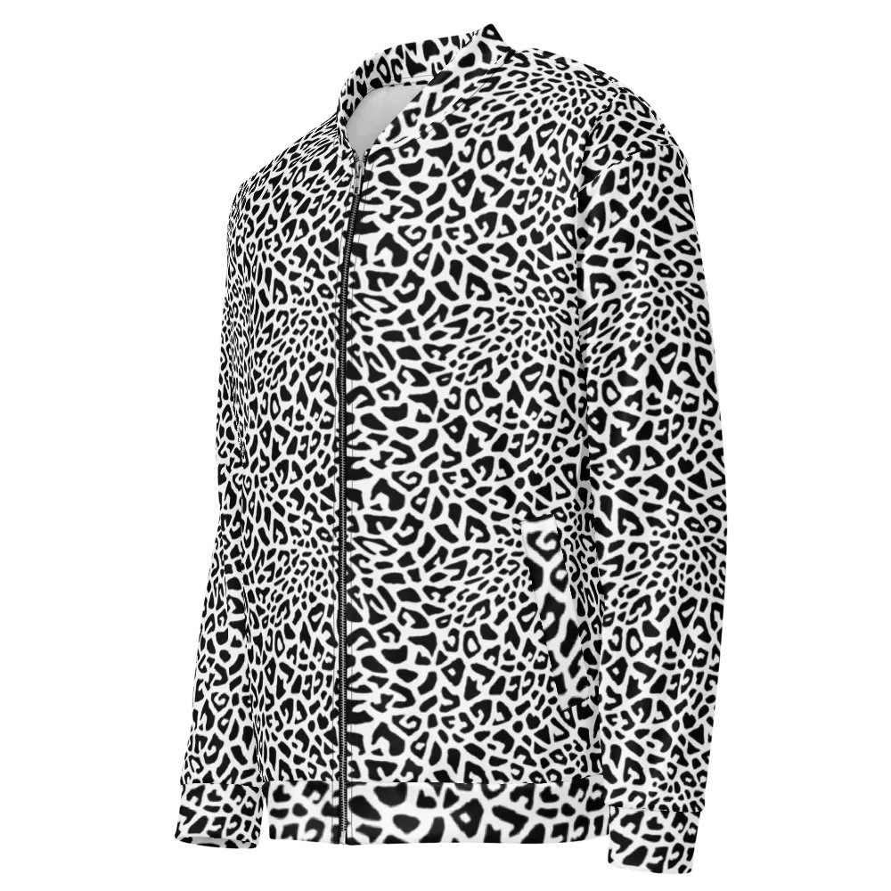 Silver Leopard Bomber Jacket product image (3)