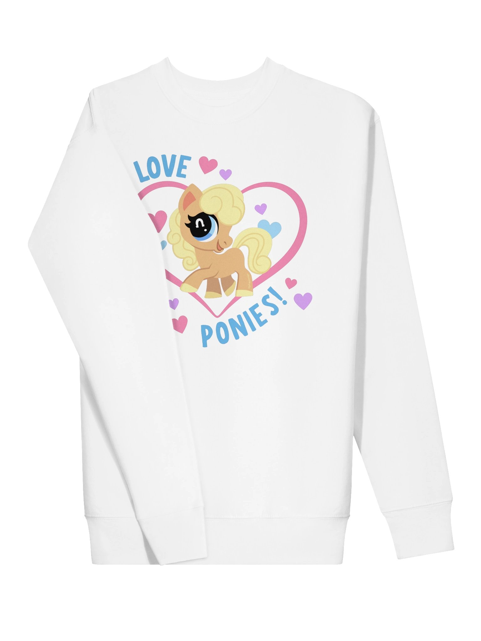 I Love Ponies Sweatshirt (light) product image (3)