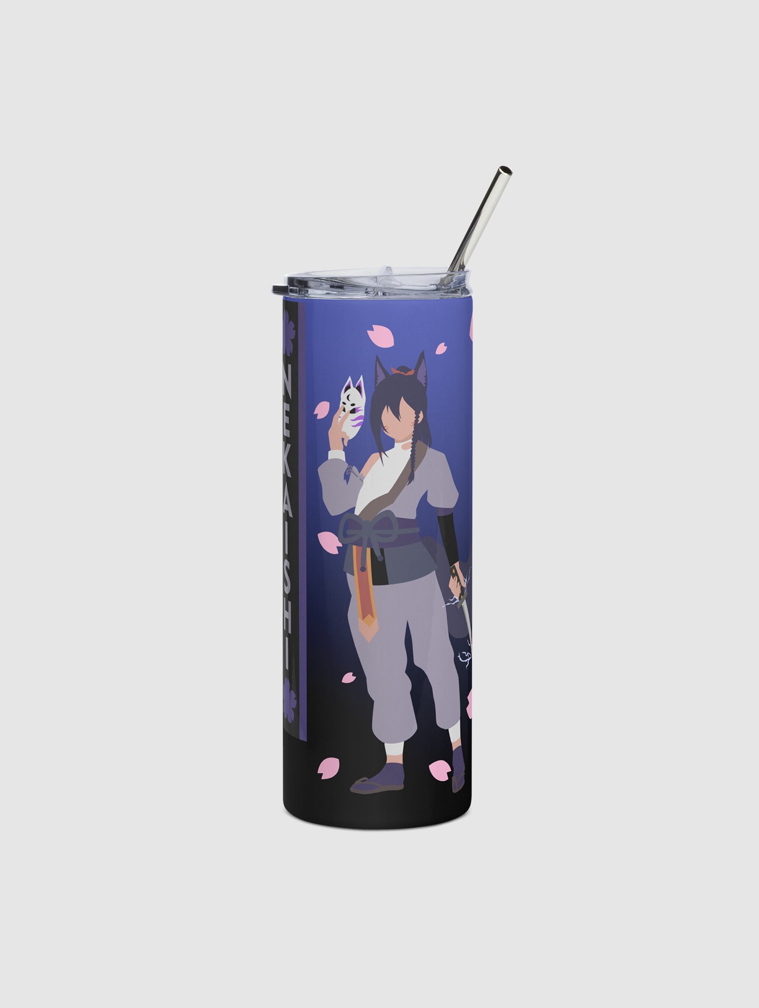 Stainless steel tumbler | Dark Mode | Blue Fade product image (1)