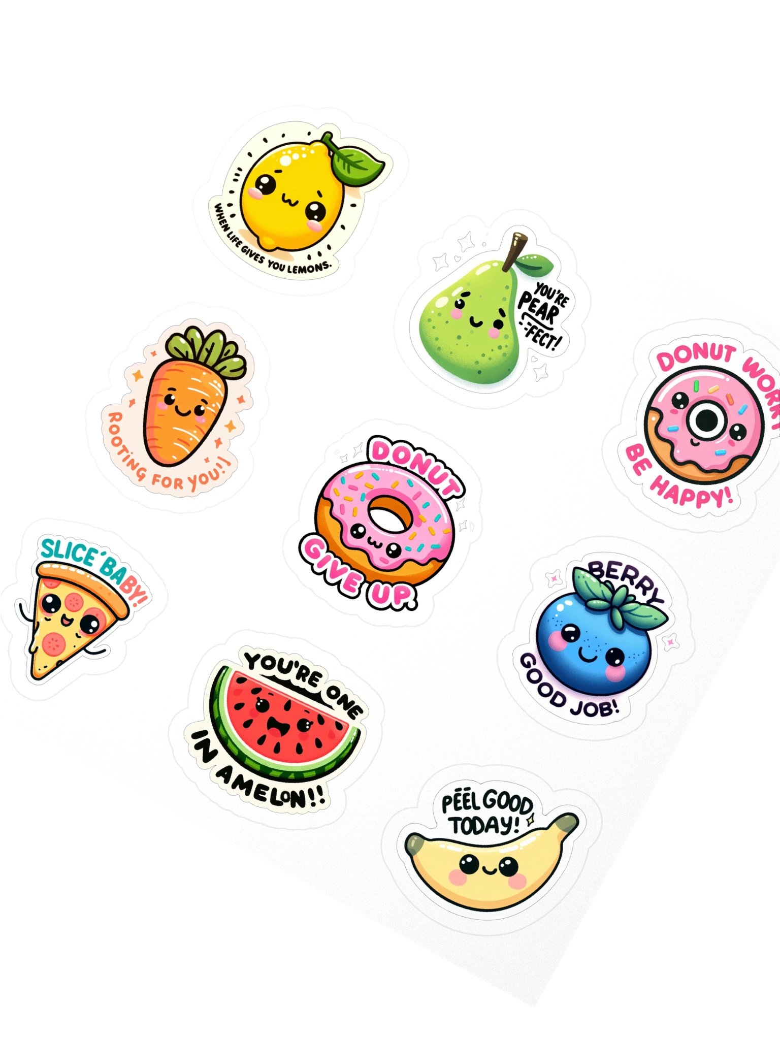 Punny Positivity Kiss Cut Sticker Set product image (2)