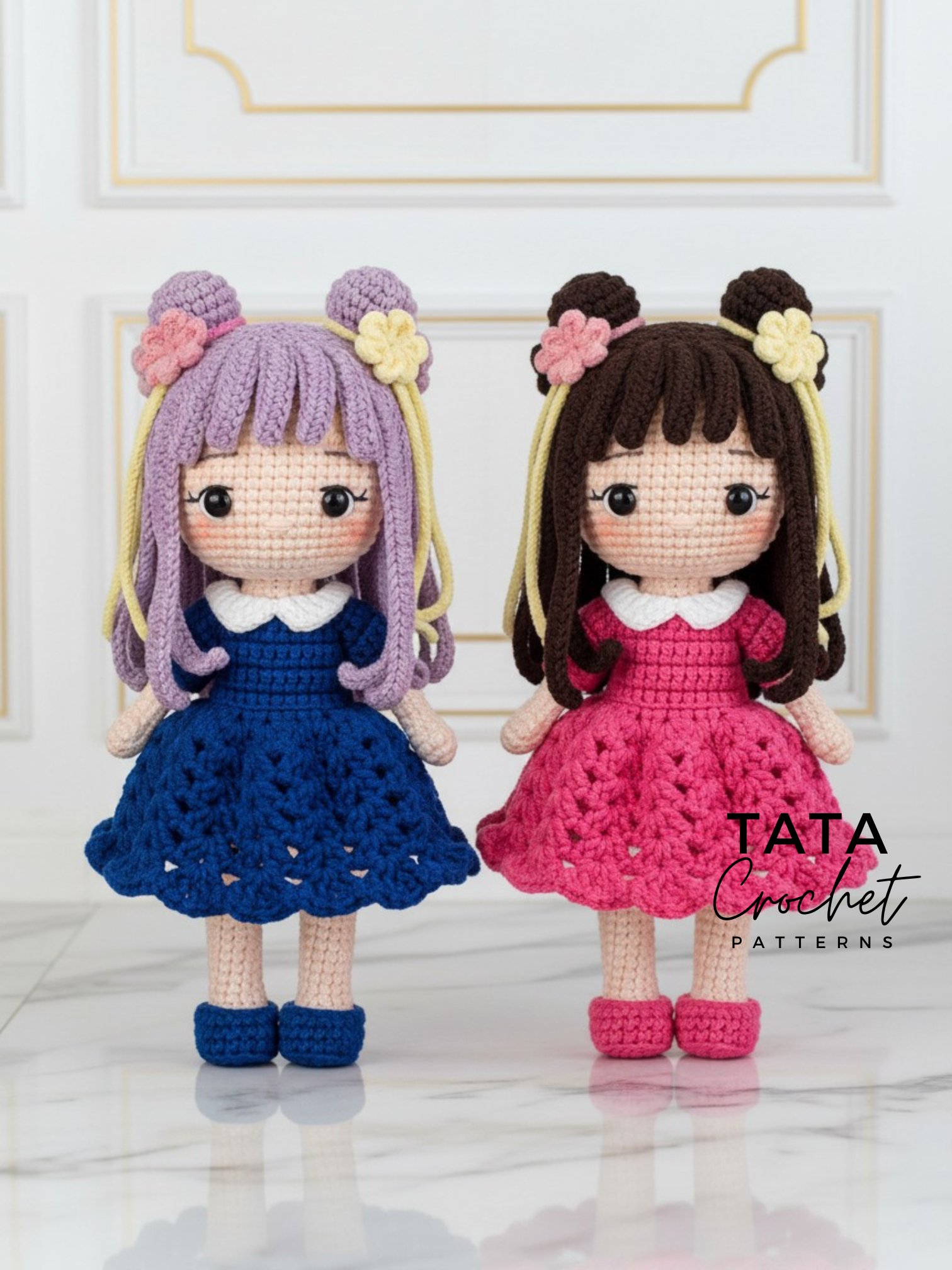 PDF _ The Tata Mix-and-Match Doll _ Flared Dress Edition Crochet Pattern product image (7)