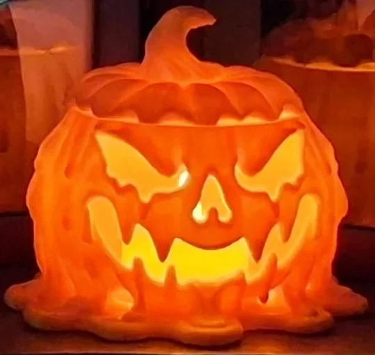Melting Pumpkin w/ LED Tealight product image (4)