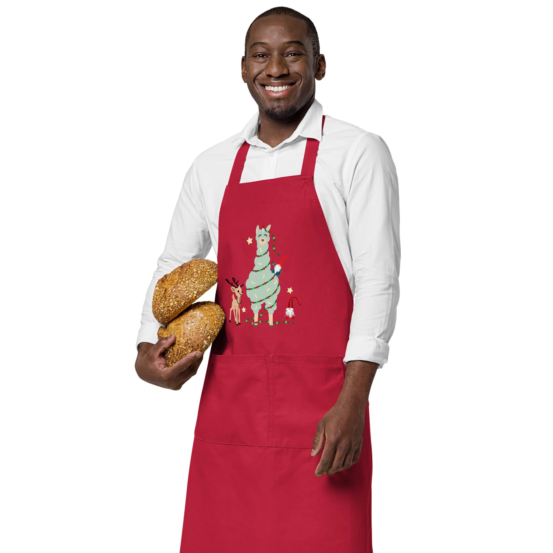 Festive Llama Christmas Apron product image (3)