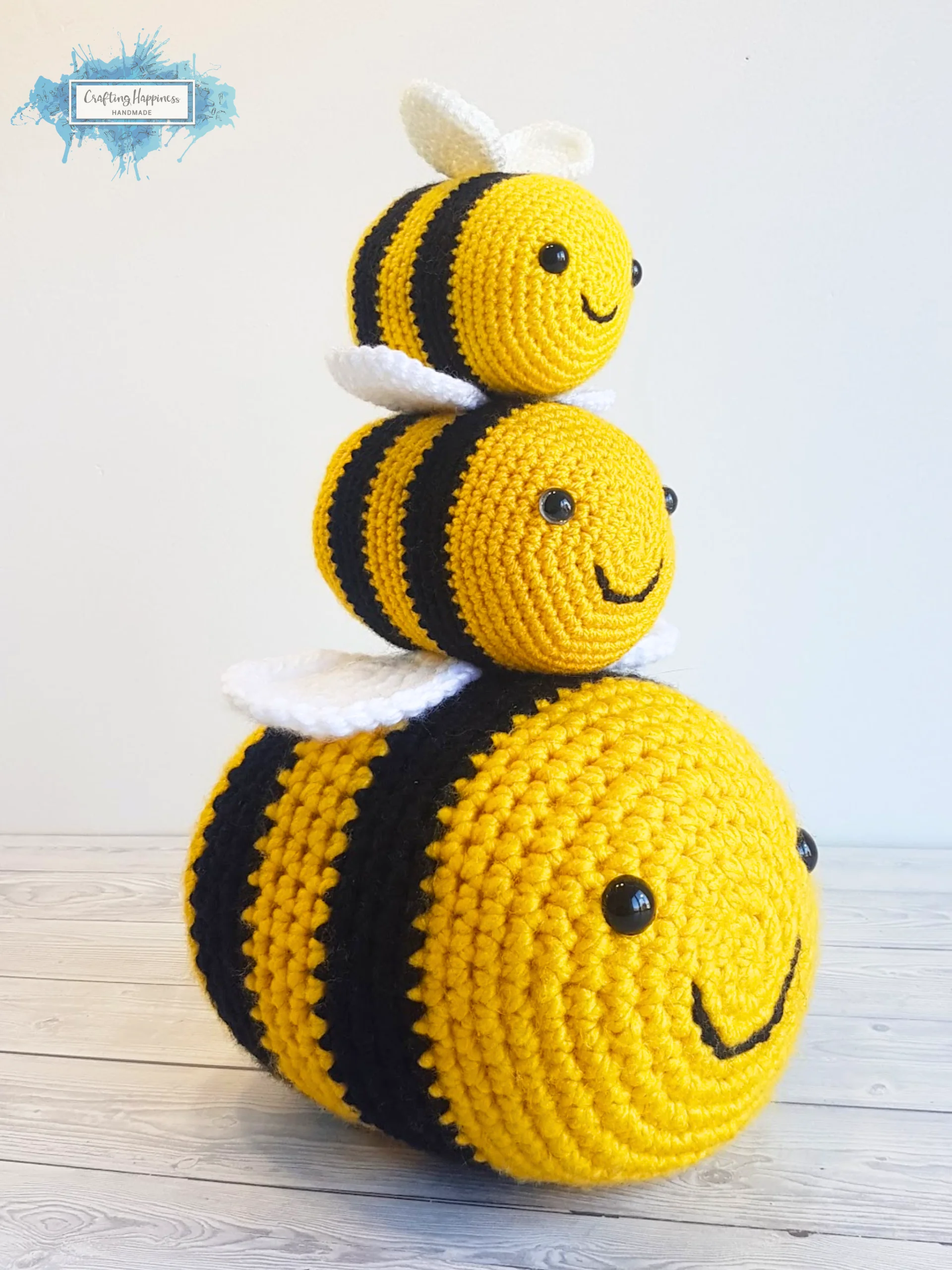 Amigurumi TikTok Bee Crochet Pattern | Bunblebee Toy, Easy One Day Baby Gift, 3 Sizes (PDF Pattern) product image (3)