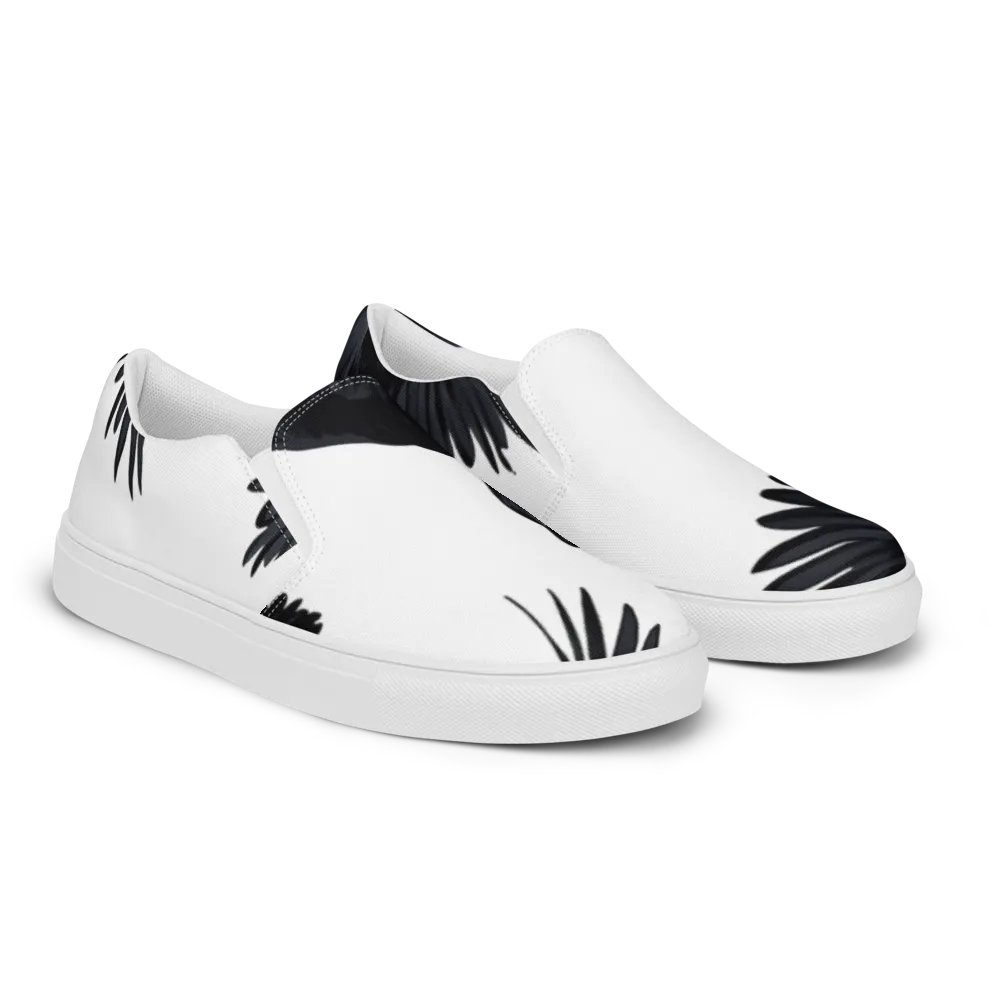 Men's Slip-On Canvas Shoes with Unique Crow Design 🖤 product image (6)