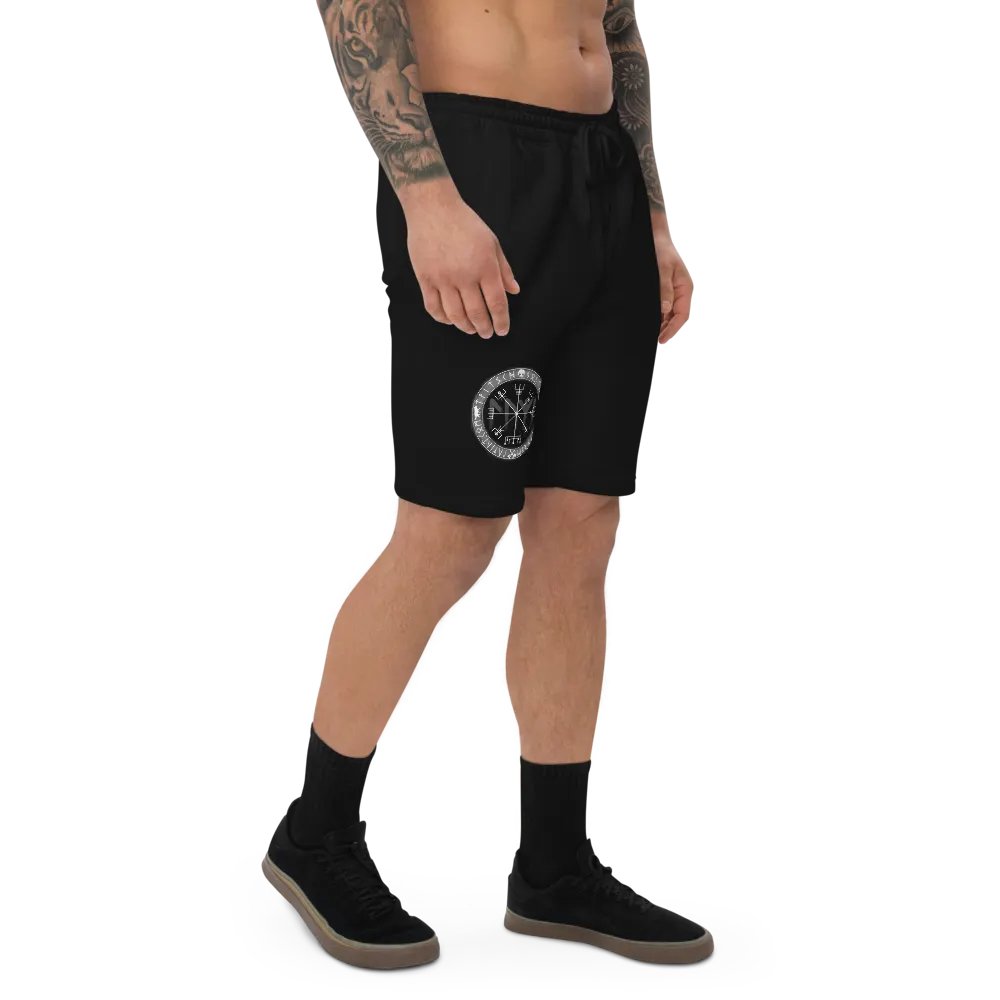 Nordische Runen | Weisser Vegvísir | Fleece Shorts product image (5)