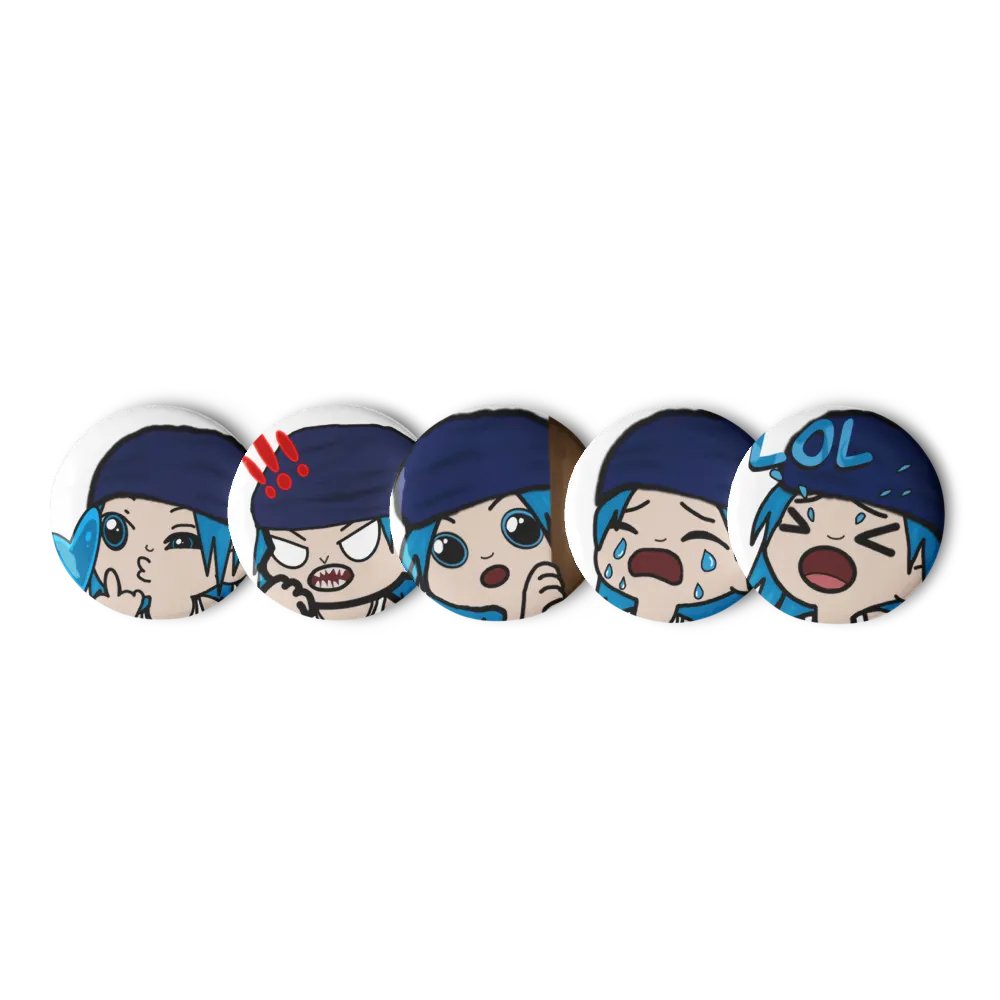 Hella Emoji Pin Button Set product image (6)