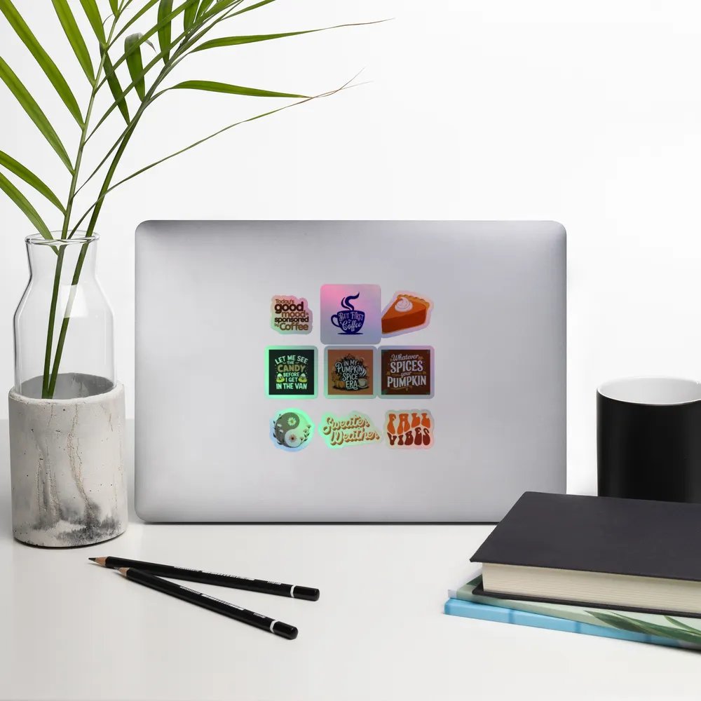 Fall Vibes Holographic Sticker Sheet product image (10)