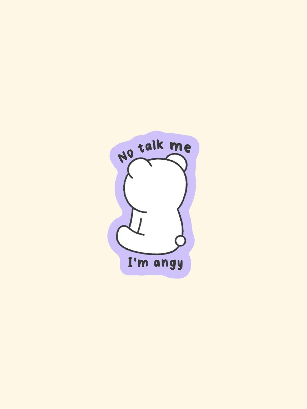 No talk me angry sticker product image (1)