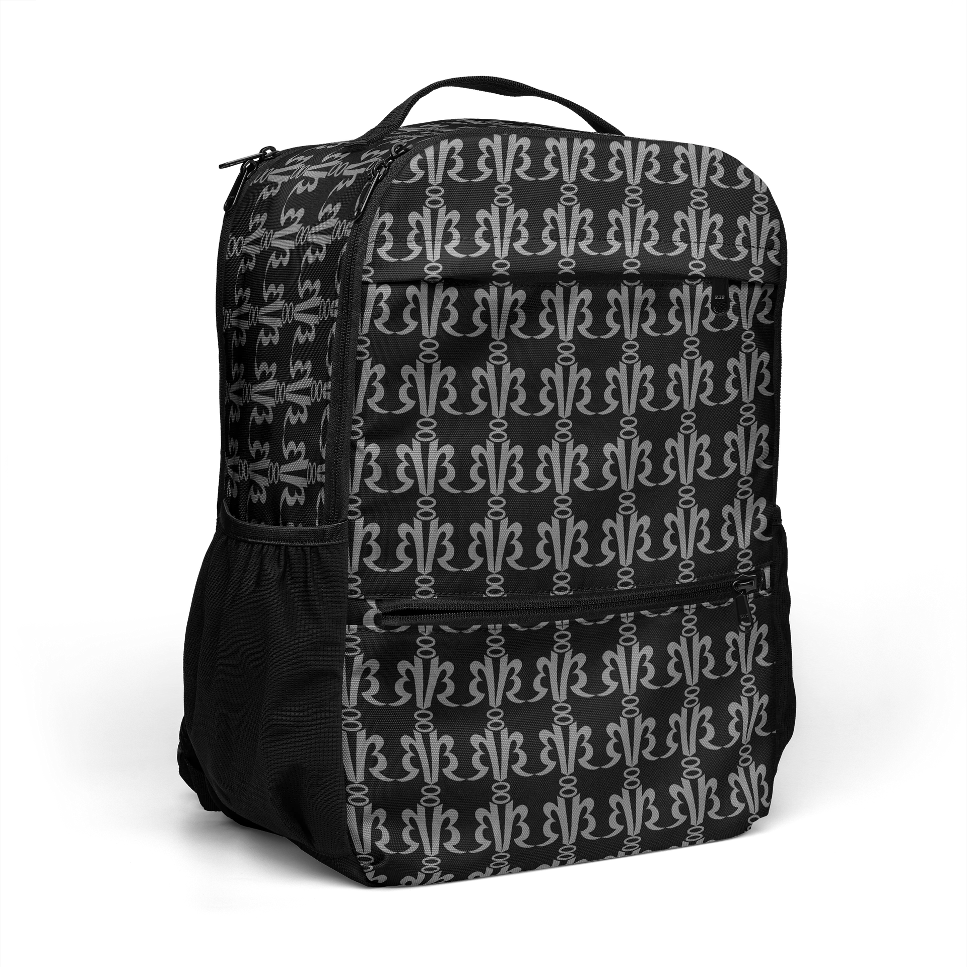 HB Script Pattern Print Camo Backpack product image (7)