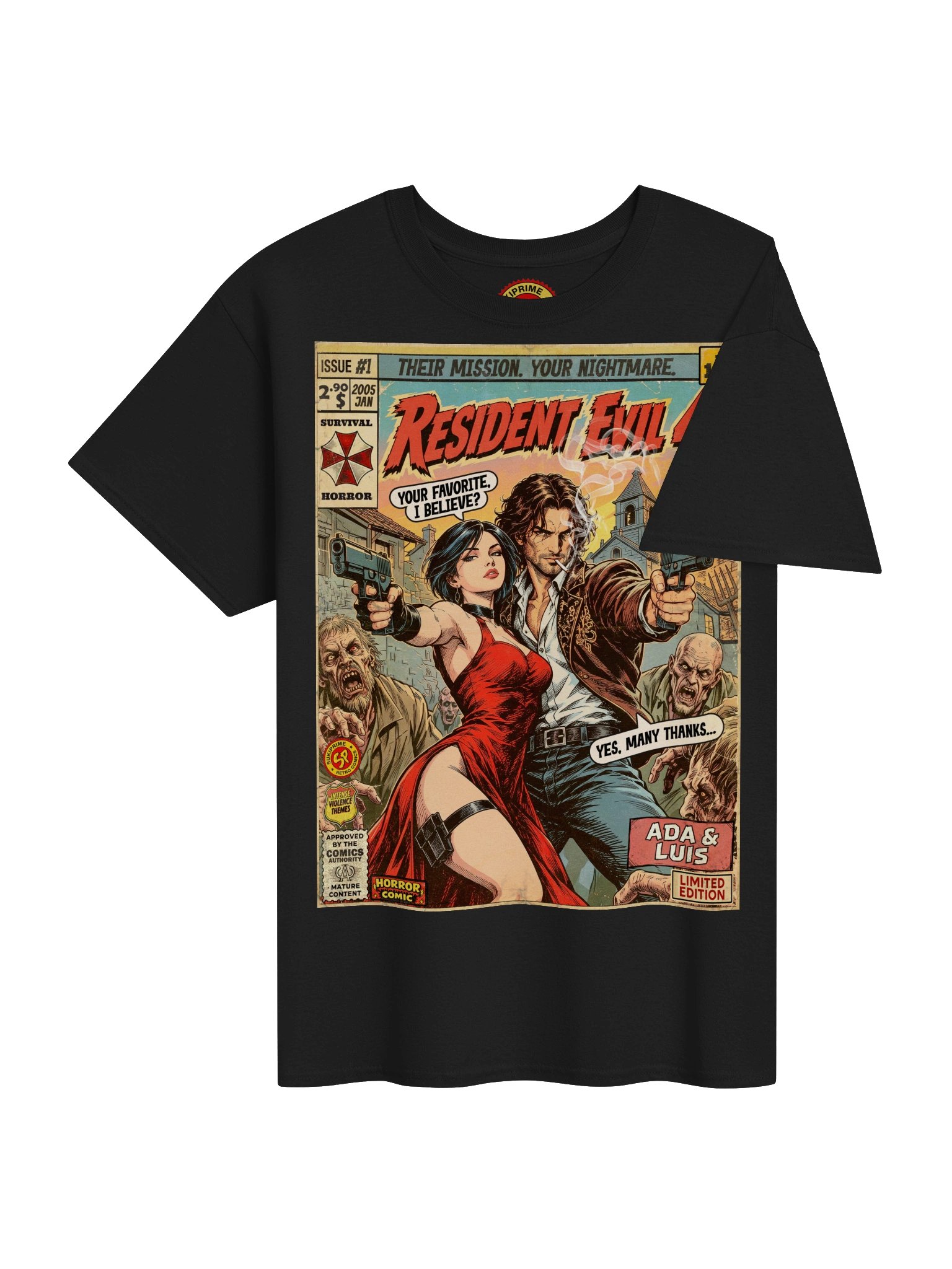 Ada & Luis Comic Art Gaming T-Shirt product image (4)