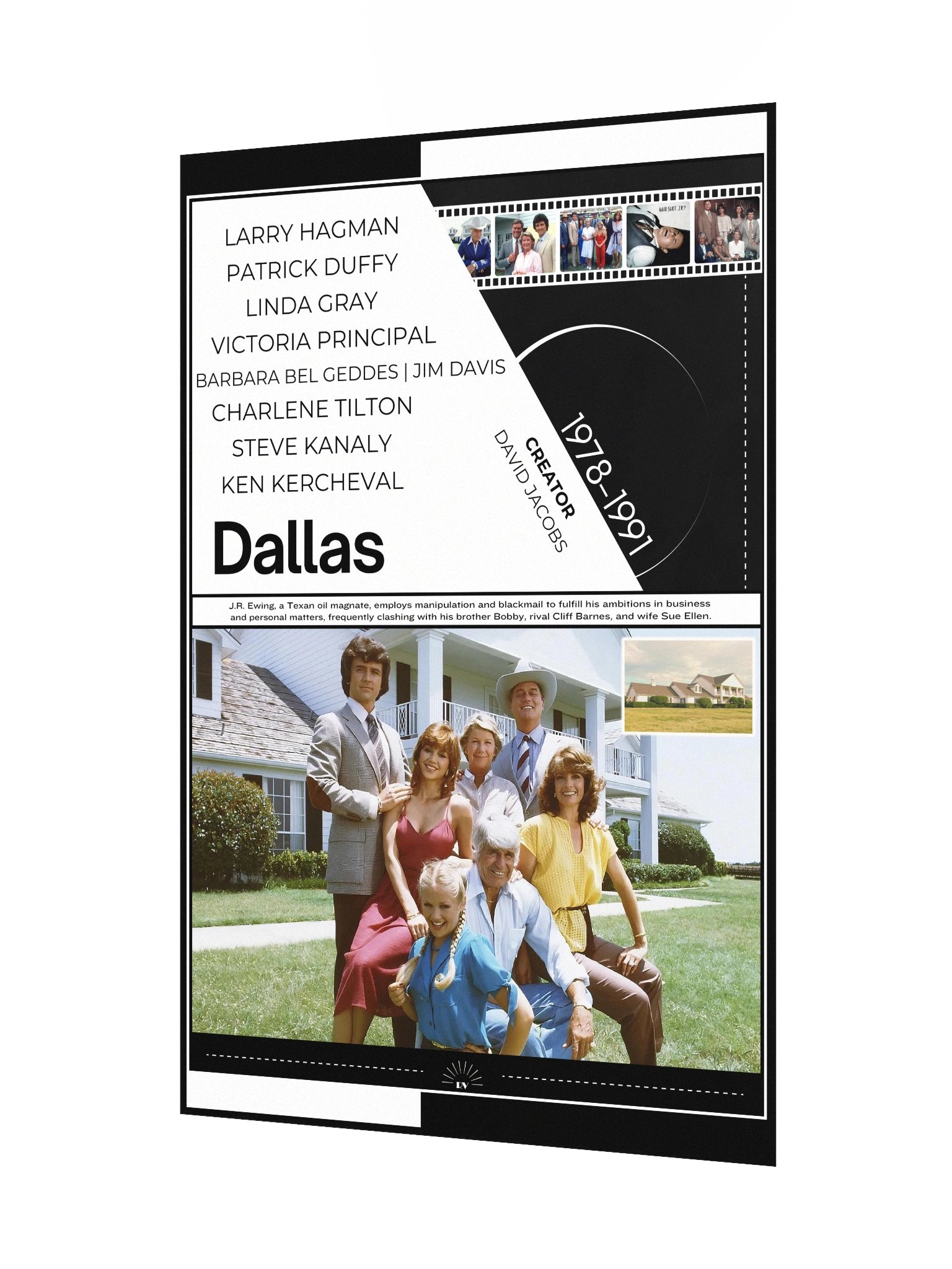 Dallas with Larry Hagman and Patrick Duffy 1978–1991 | Poster | 12x18 Wall Art product image (3)