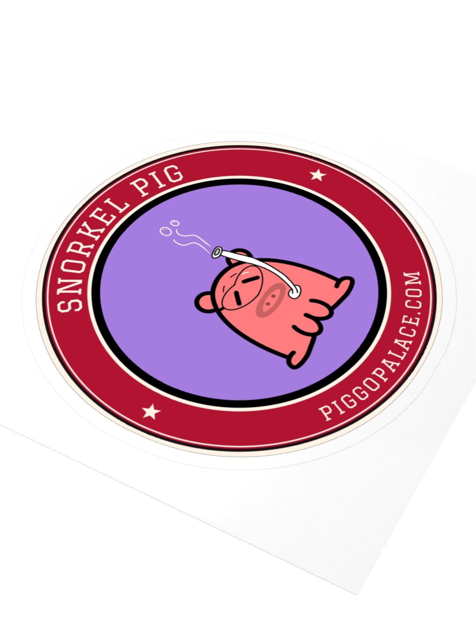 Snorkel Pig Varsity Sticker product image (9)