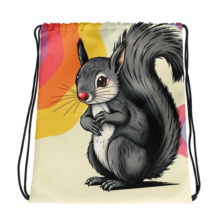 Whimsical Squirrel Drawstring Bag product image (1)