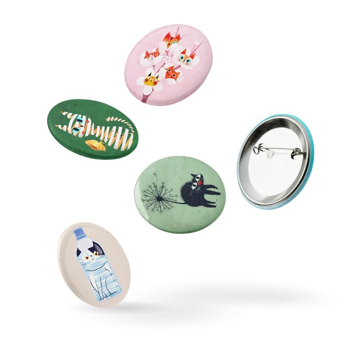 Pin Buttons Collection 2 (5 pcs) product image (2)