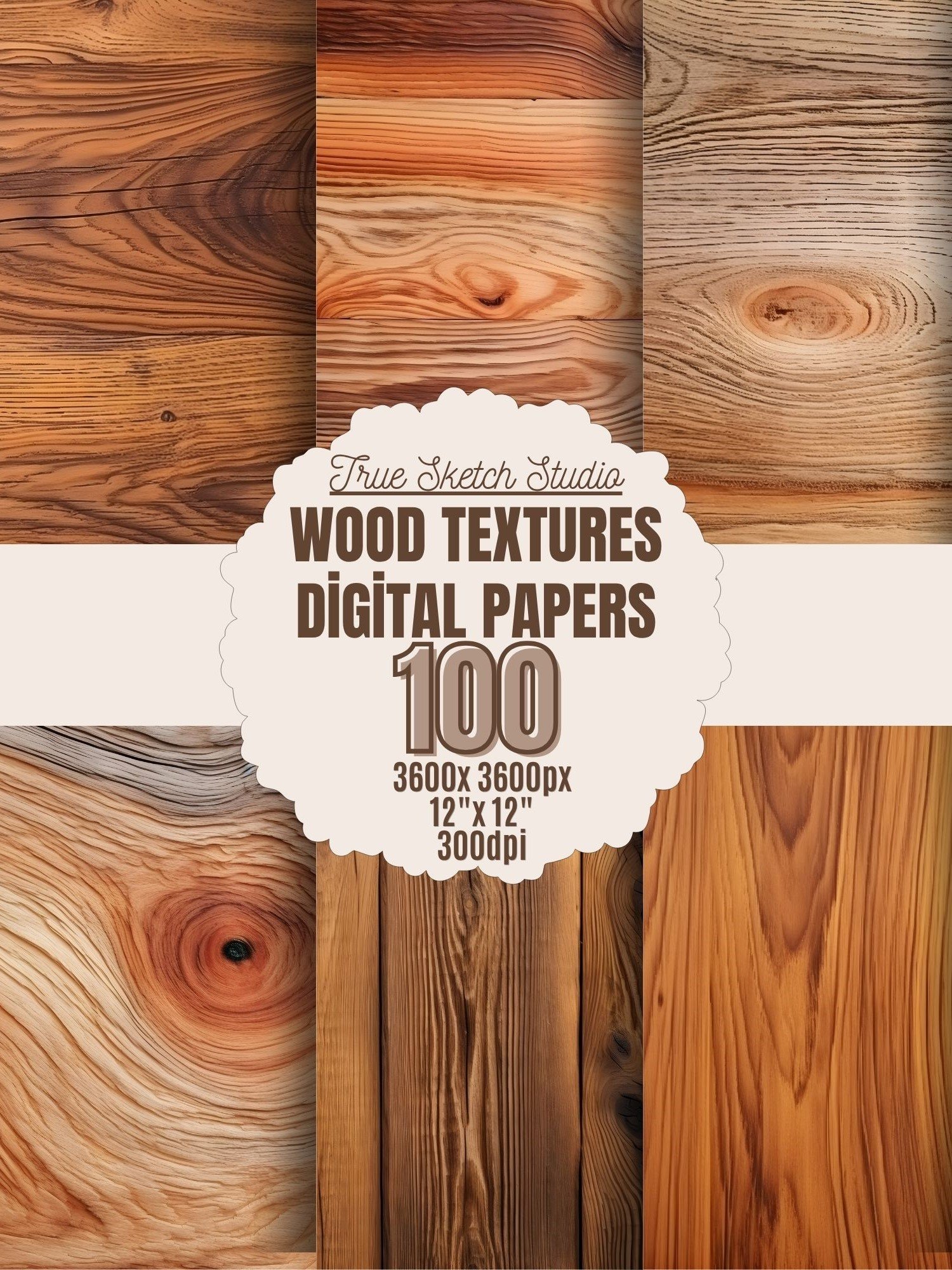Rustic Wood Texture Digital Paper Bundle 1 product image (10)