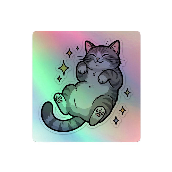 Starry Cat Holographic Sticker Sheet product image (2)