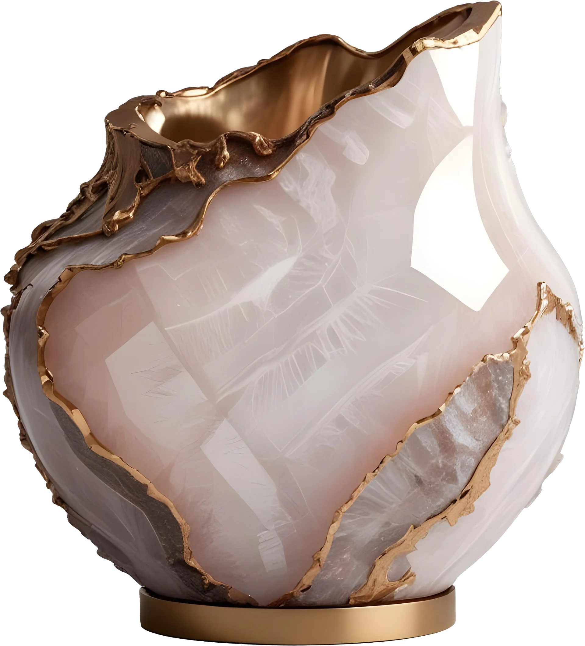 Lustrous Bloom – Crystal Elegance Vase PNG product image (1)