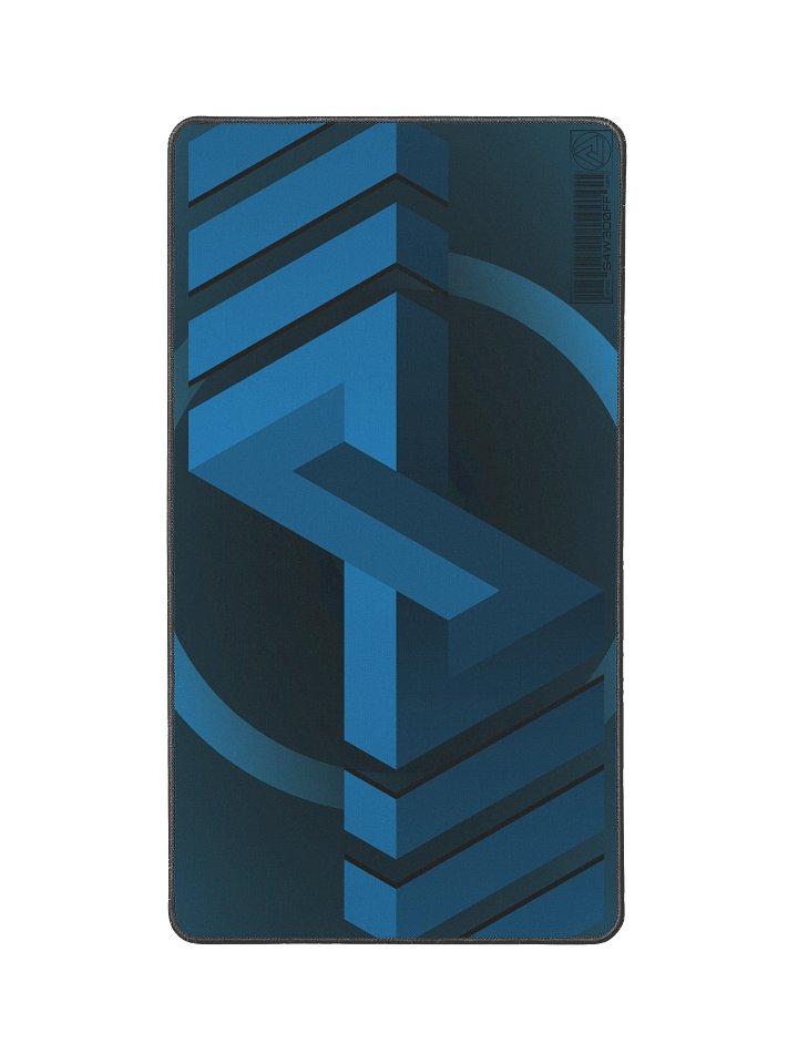 Blue Logo Design on Black Deskmat (12" x 22") product image (1)