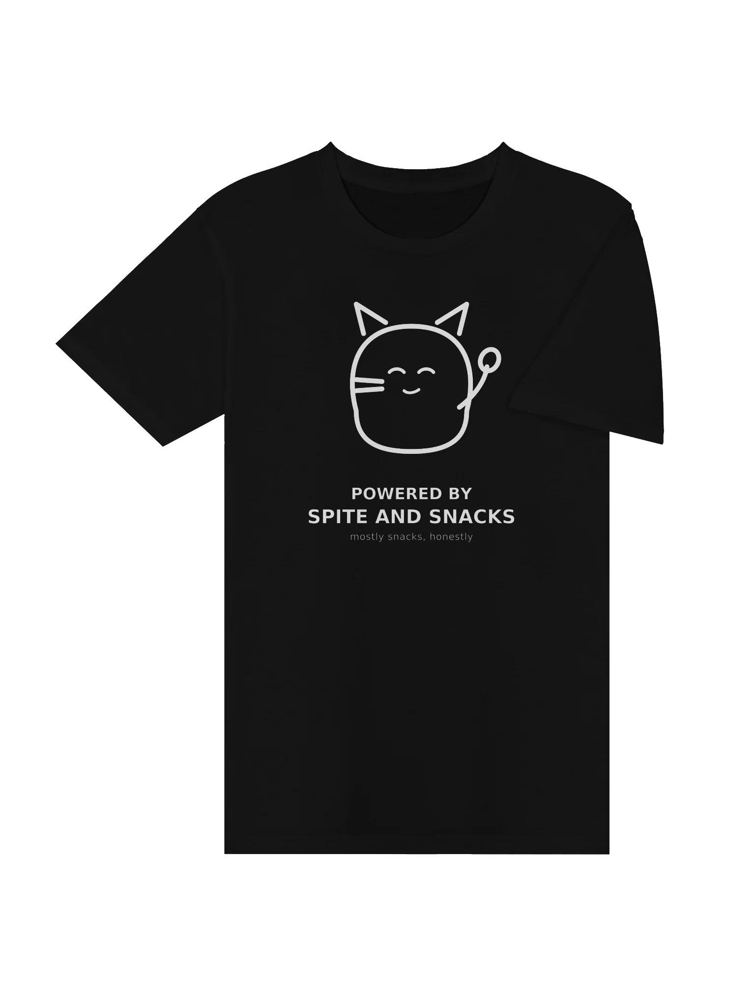 Powered by Spite and Snacks – Funny Cat T-Shirt product image (21)