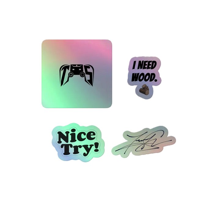 "Retro Gamer" Holographic Sticker Set product image (2)