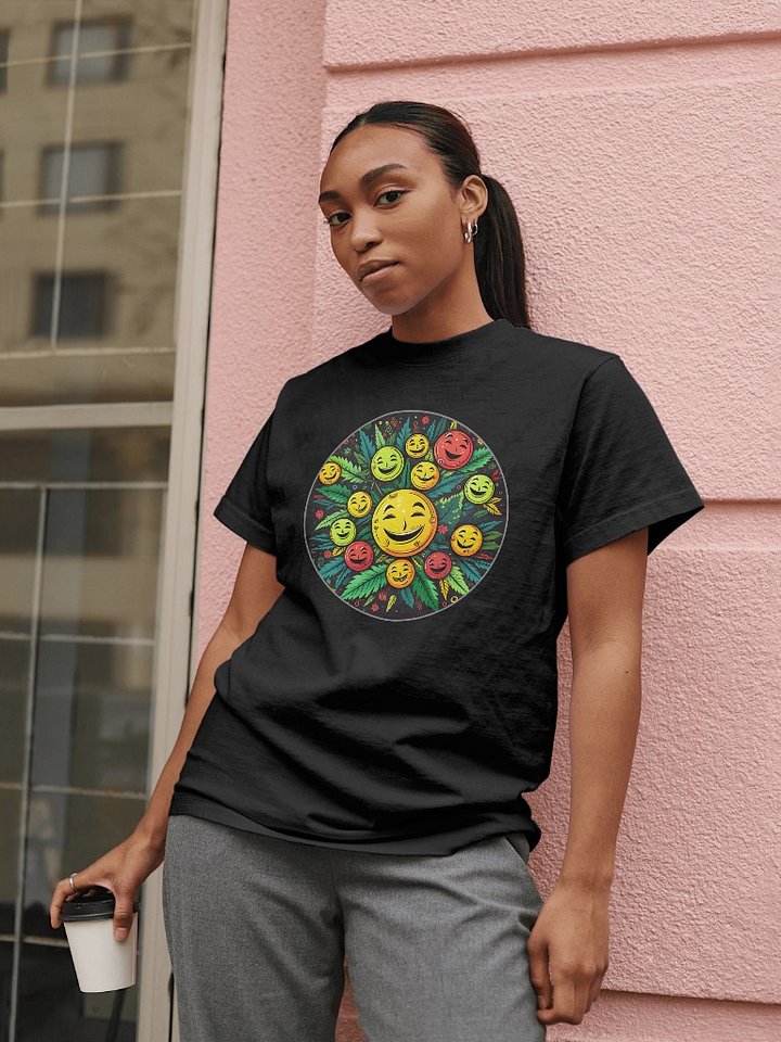 Get Happy - Cannabis Chemical THC - Smiley Graphic Design on Heavyweight T-Shirt product image (1)