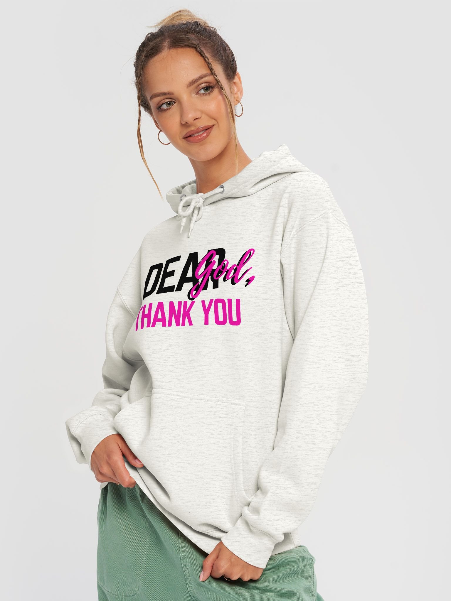 Dear God, Thank You Hoodie (Black & Pink Design) product image (1)