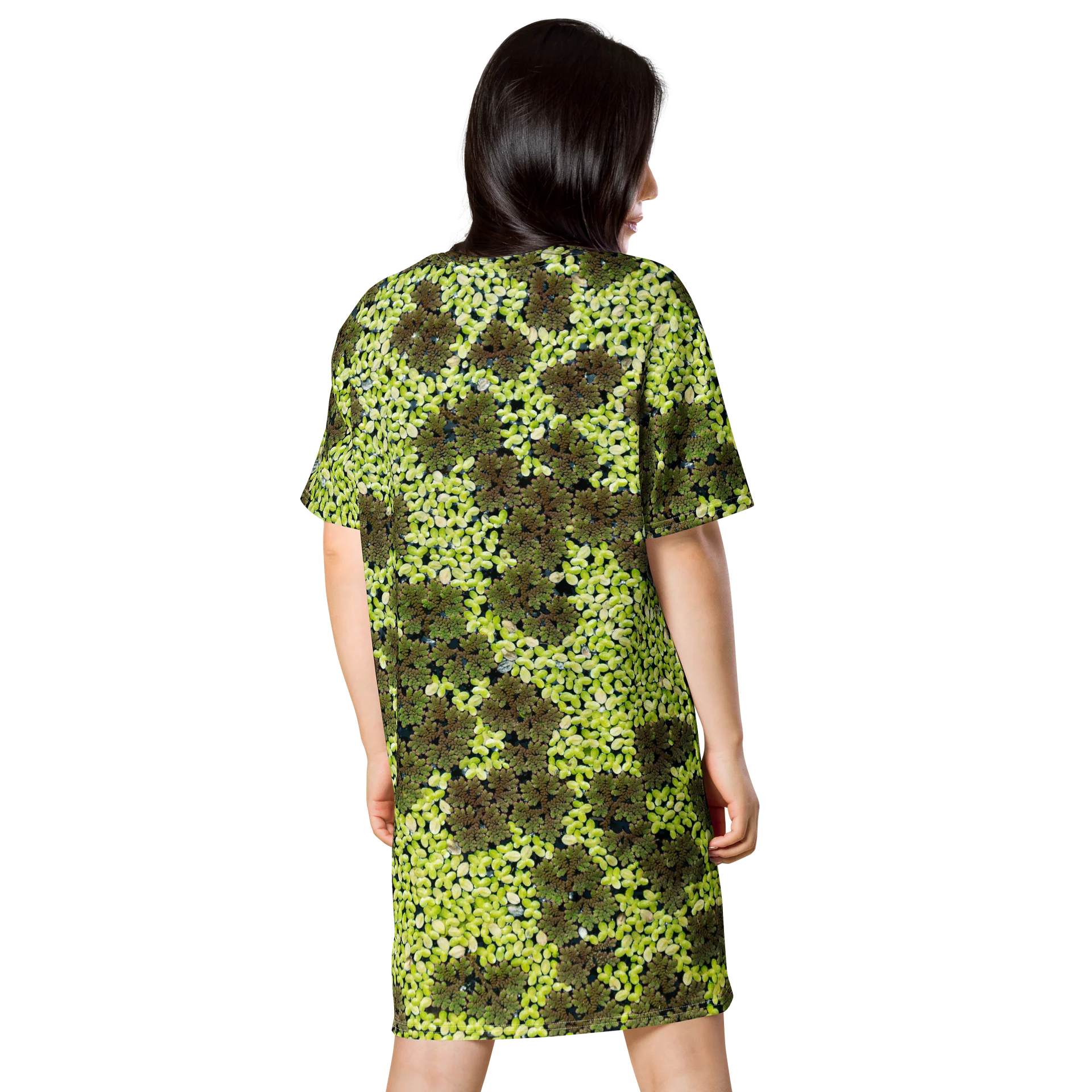 Verdant Life Light Women's All-Over Print Botanical T-Shirt Dress product image (2)