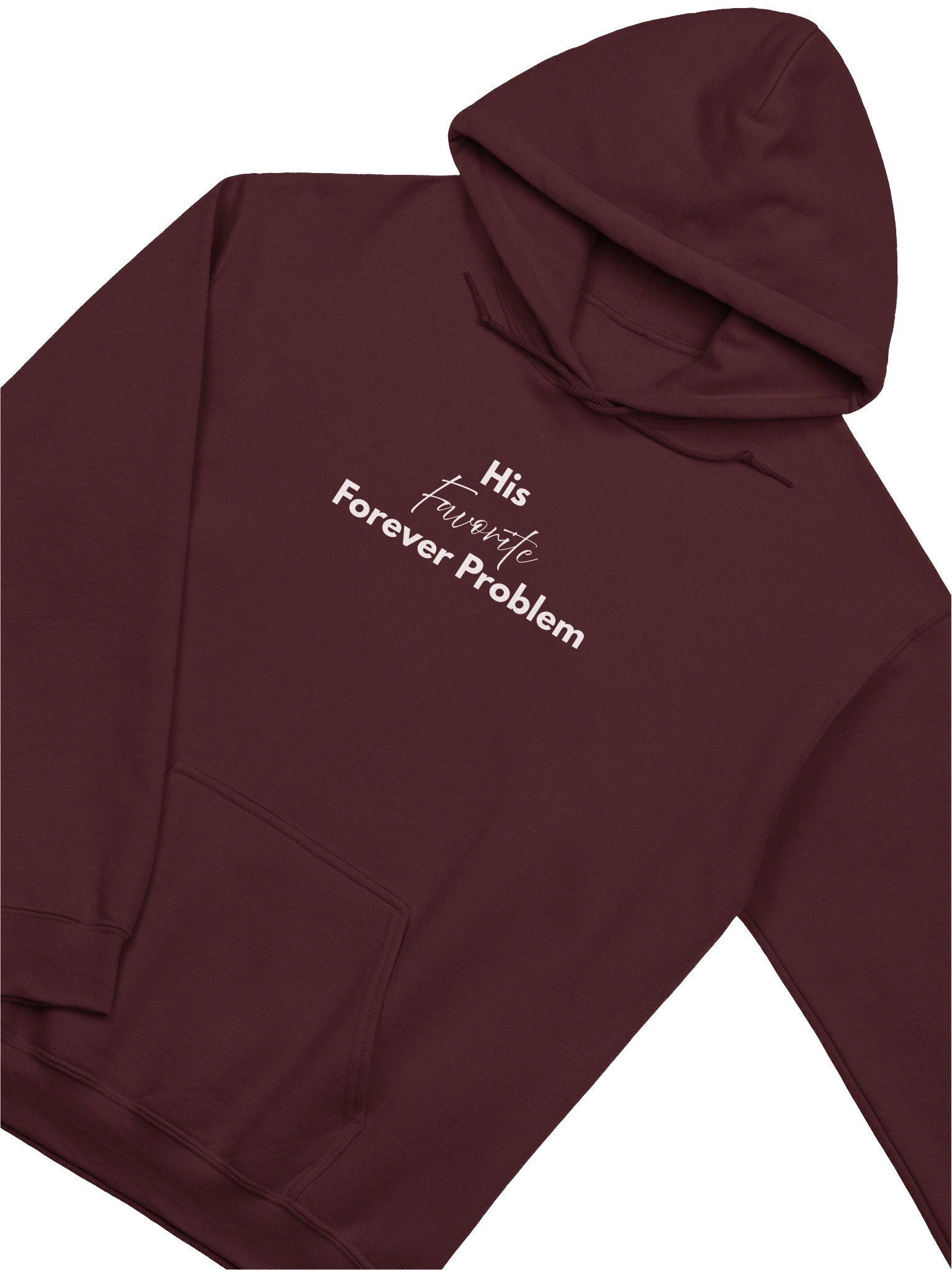 His Favorite Forever Problem Hoodie - White product image (3)