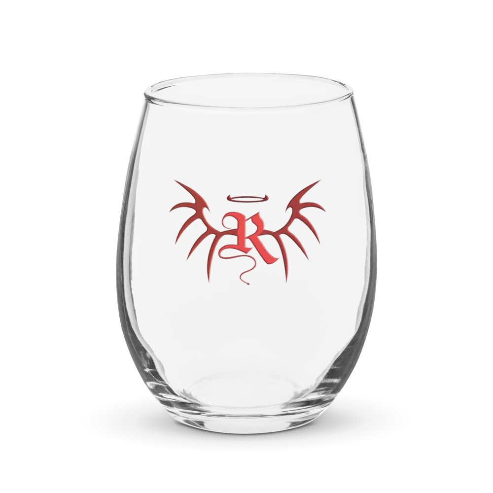 RafaZafar Logo Stemless Wineglass (red) product image (1)