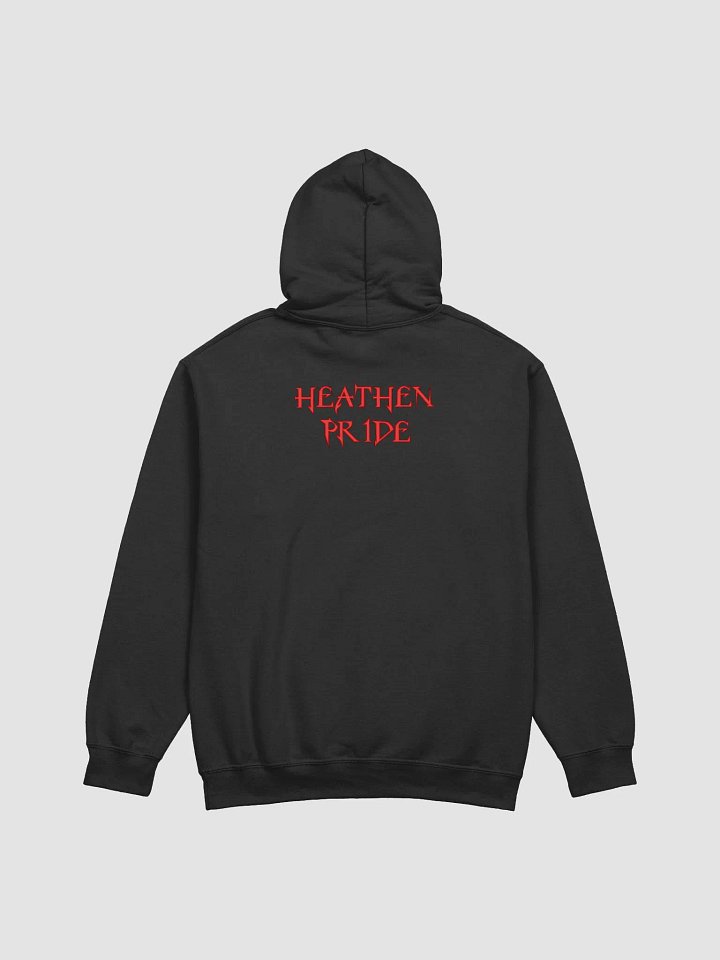 Peace, Love, and Heathens Pull Over Hoodie - Red product image (2)