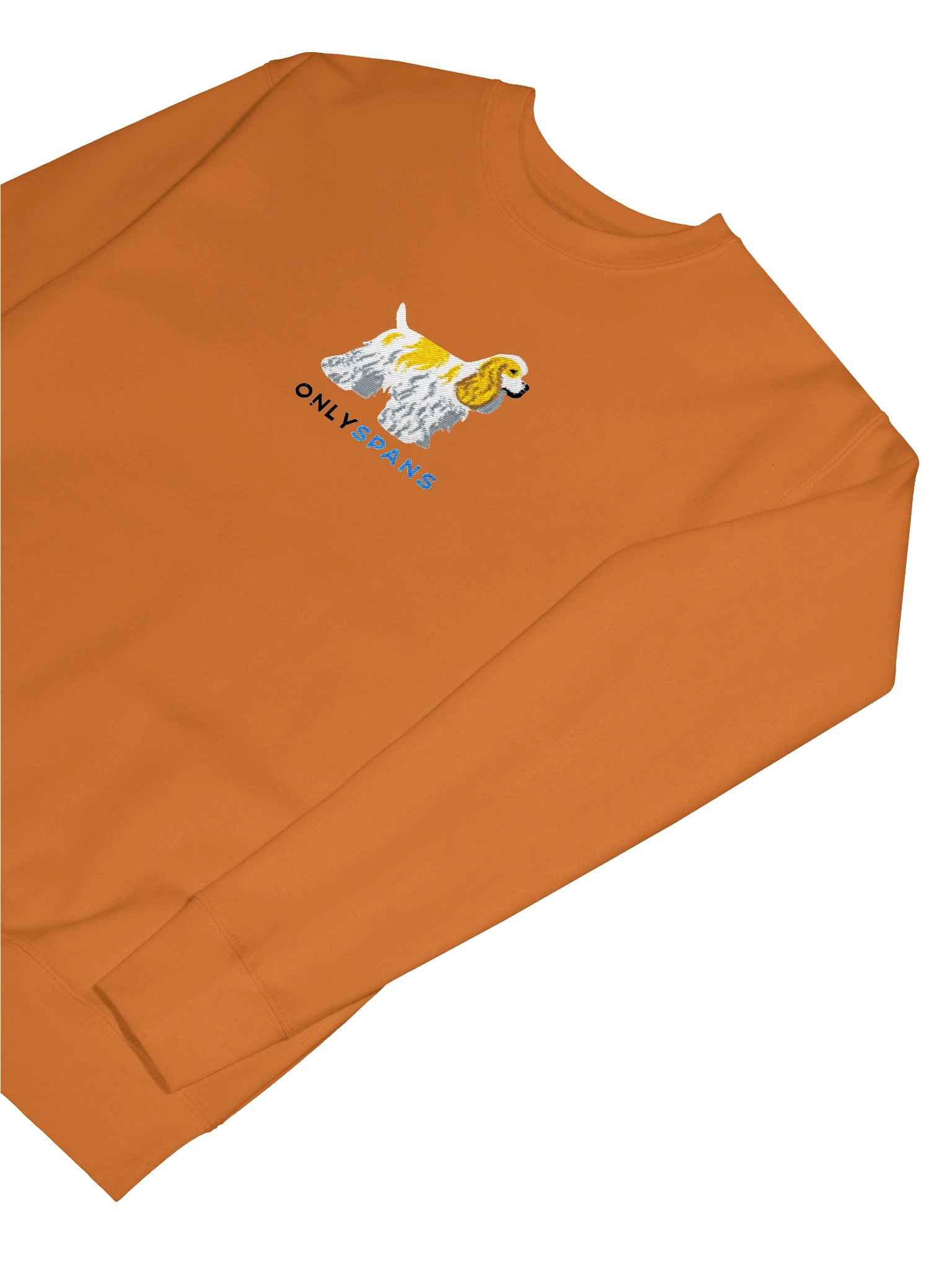 Only Spans Sweatshirt (Embroidered) of an American Cocker Spaniel(Lemon and White) product image (41)
