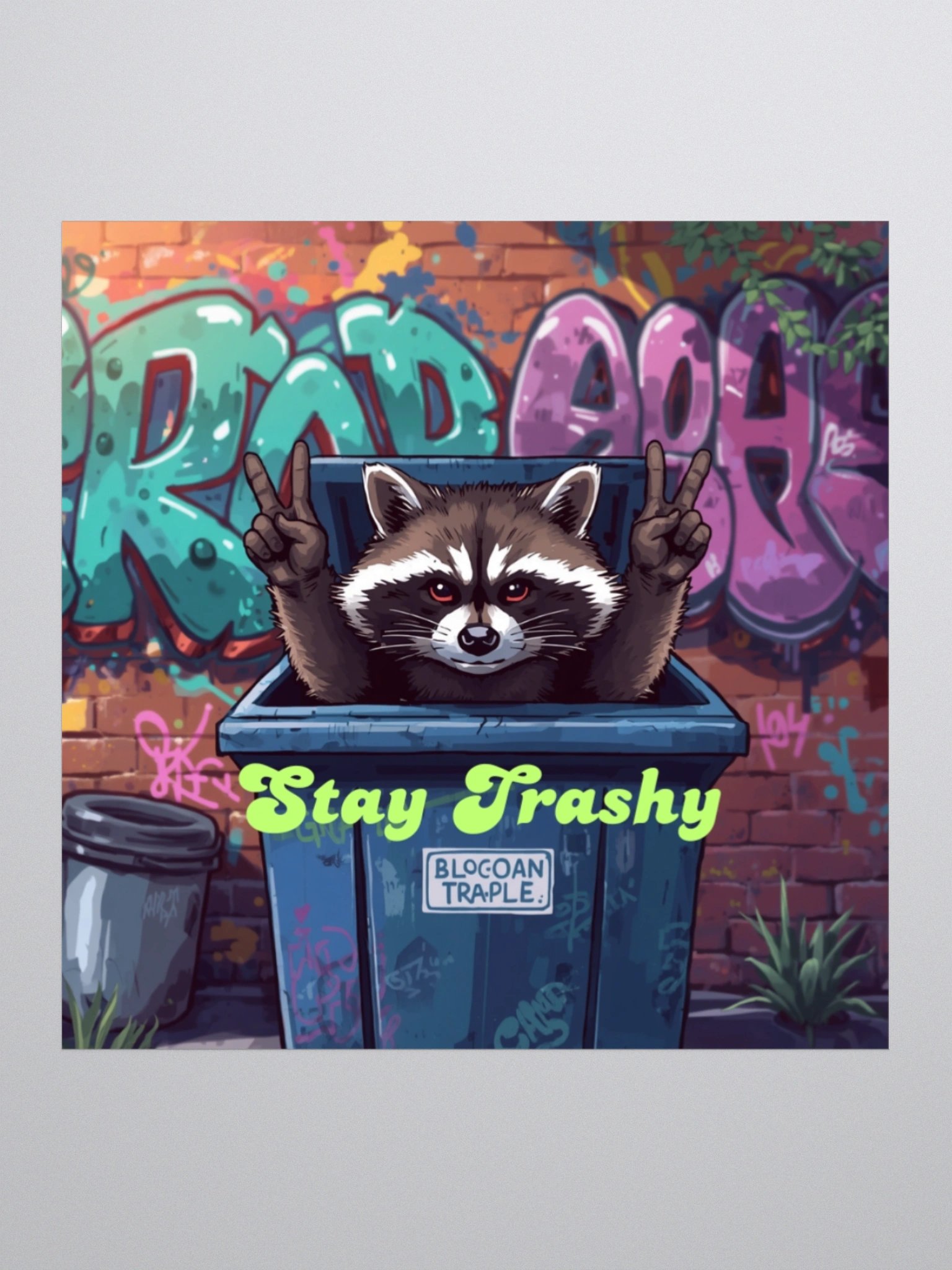 stay trashy sticker product image (1)