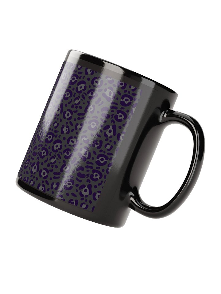 Unique Glossy Black Mug with Bold Black Leopard Print product image (2)