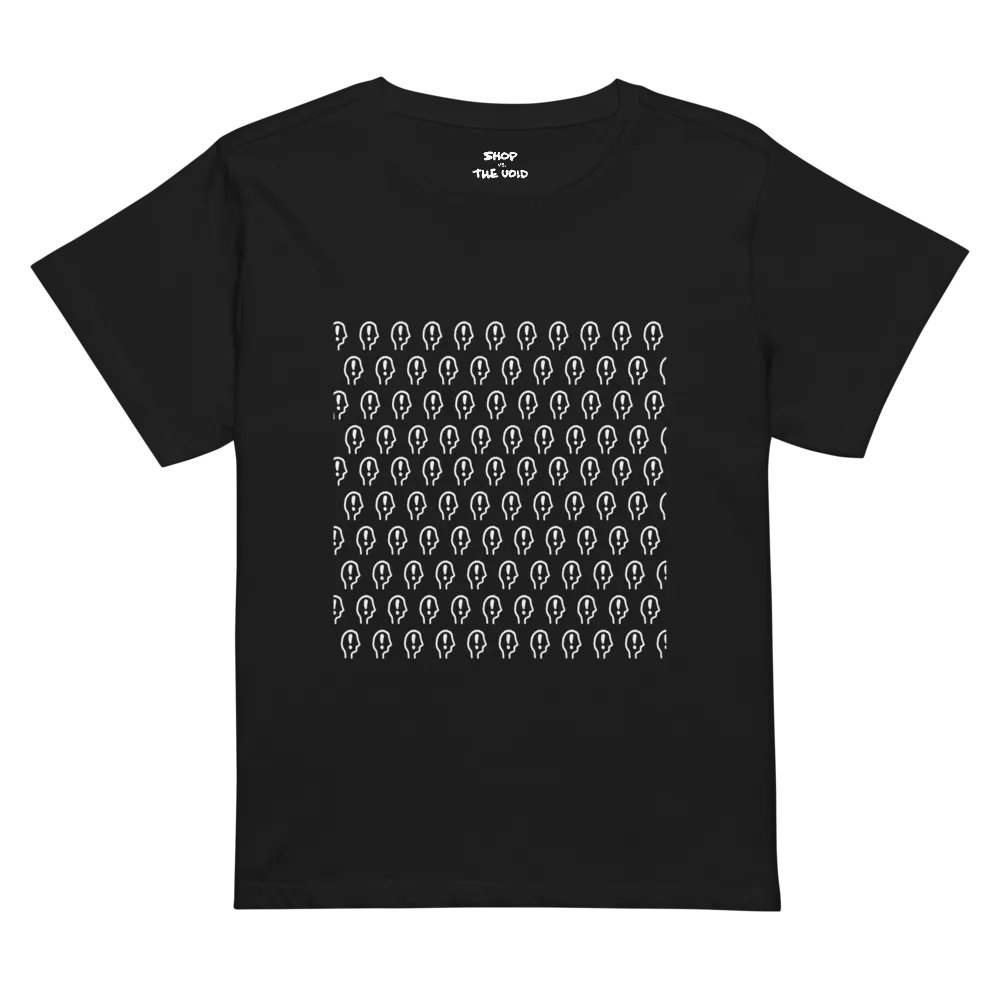 EXCLAIMING MENTALLY (white repeating) printed waist-length tee product image (15)