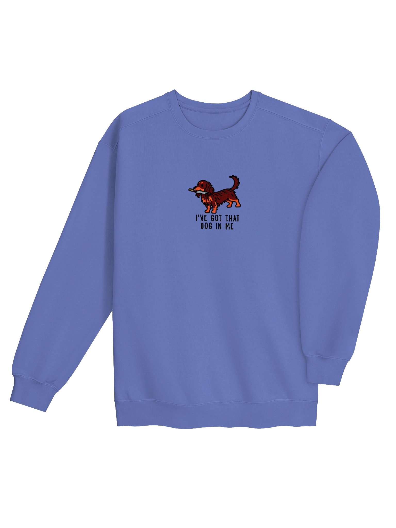 I've Got That Dog In Me Funny Chibi-Style Embroidered Premium Sweatshirt for Longhaired Dachshund(Red & Tan) Owners product image (12)