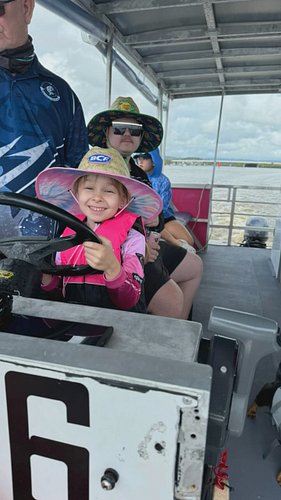 Successful fishing trip id say! Ava driving the boat and pumping at the most fish for the day what a little rippa!